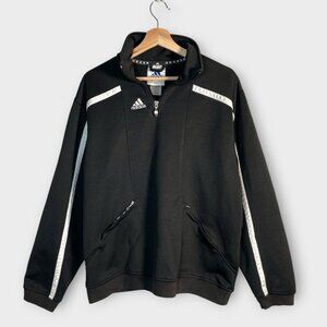 Vintage Y2K Adidas Soccer Pullover Jacket MEDIUM Pockets SEE ALL PHOTOS